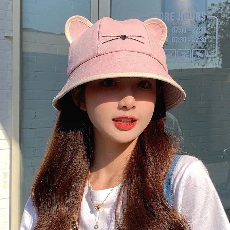 Pink Cat Bucket Hat – Hamimo Small Things