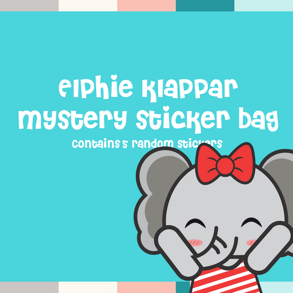 Elphie Klappar Vinyl Sticker Mystery Pack -- 5 Randomly Selected, Popular Stickers