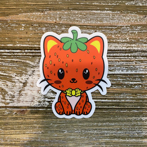Strawberry Oliver Vinyl Sticker
