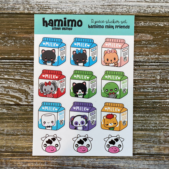 Hamimo Milk Friends Sticker Sheet