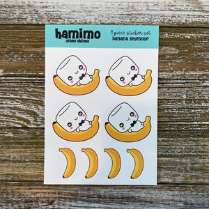 Banana Seymour Puff Sticker Sheet