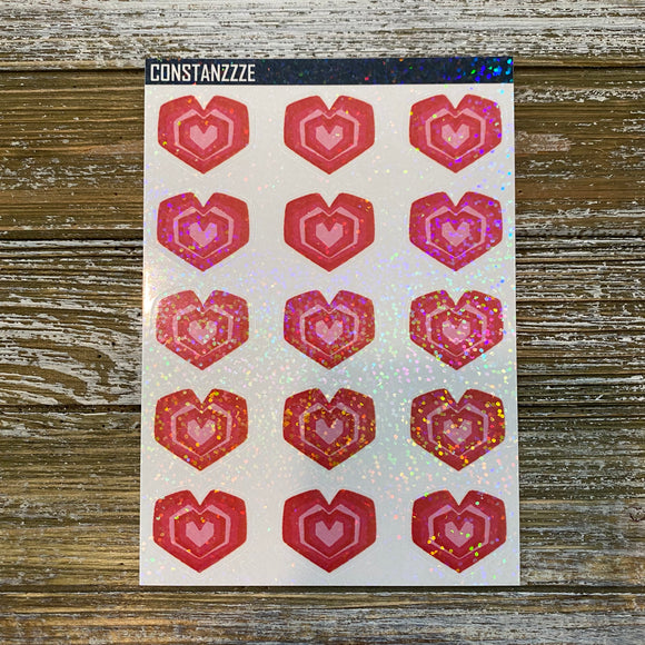Other Hearts Glitter Sticker Sheet