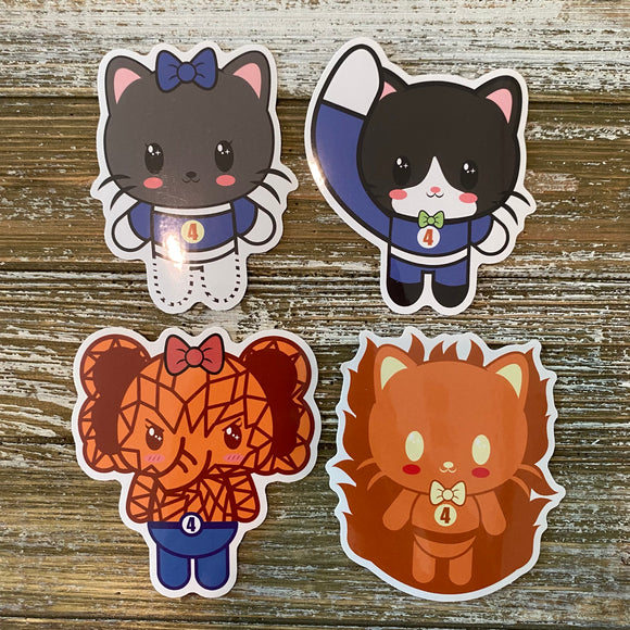 Hamimo Four Vinyl Sticker 4-Pack