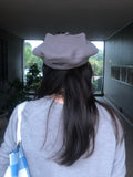Hamimo Blue Bow Beret with Cat Ears