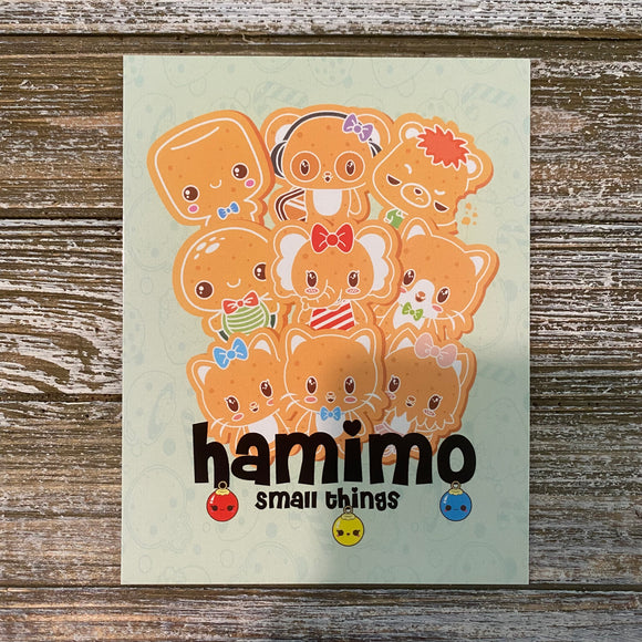 Hamimo Gingerbread Friends Postcard