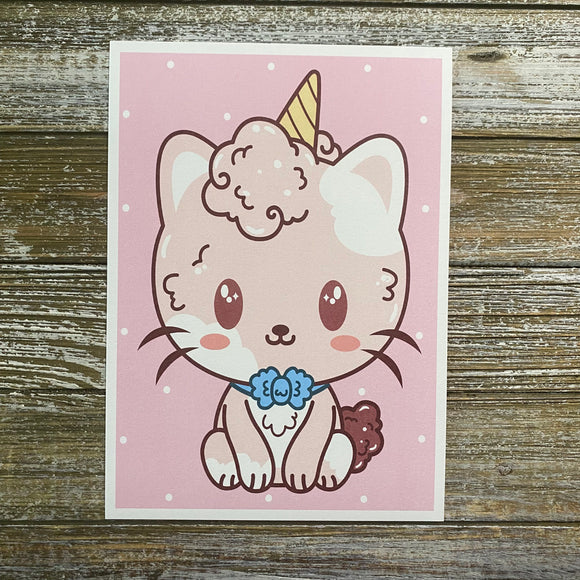 Pink Cotton Candy Oliver Hamimo 5x7 Art Print