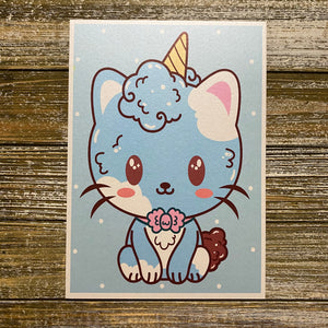 Blue Cotton Candy Oliver Hamimo 5x7 Art Print