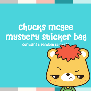 Chucks McGee Vinyl Sticker Mystery Pack -- 5 Randomly Selected, Popular Stickers
